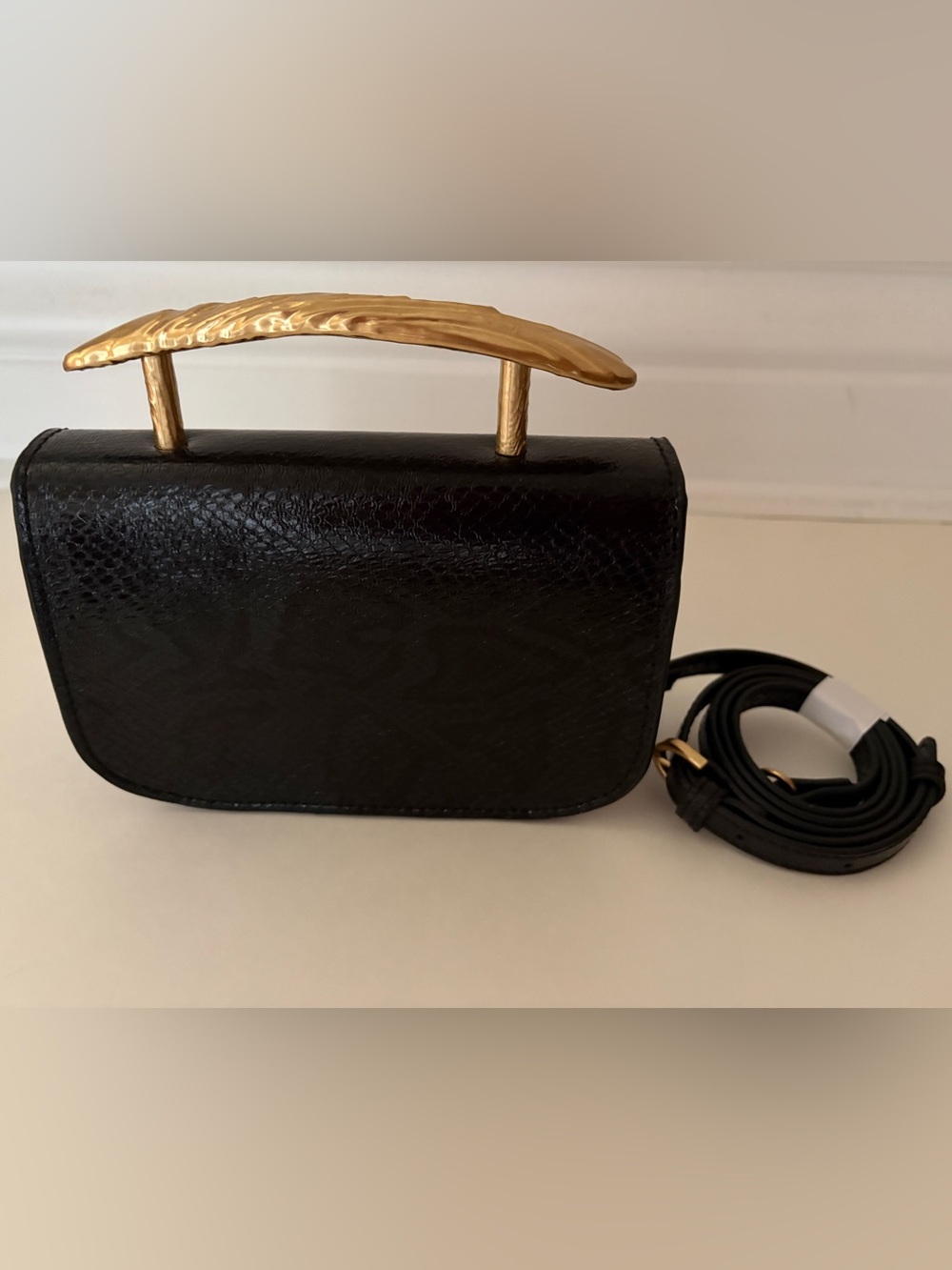 Zara Black and Gold Handbag